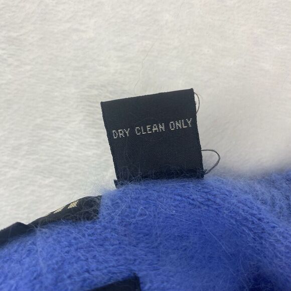 Minali Sweater Womens Small Blue Angora Hand Embroidered Lightweight Pullover - Picture 8 of 8